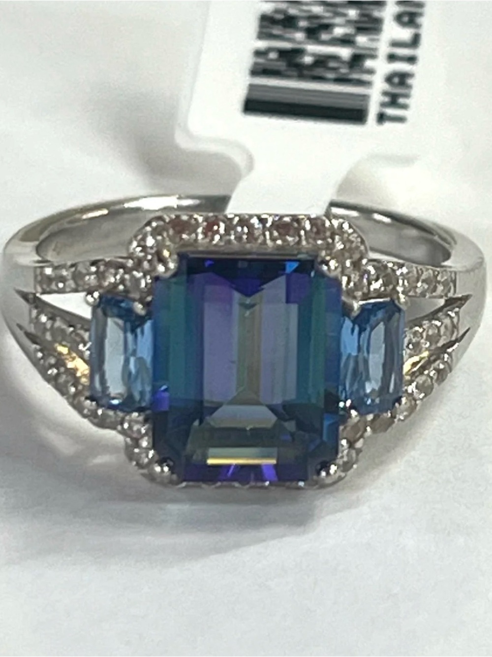 Sterling Blue Petalite Ring New w/ Tags JTV Size 9